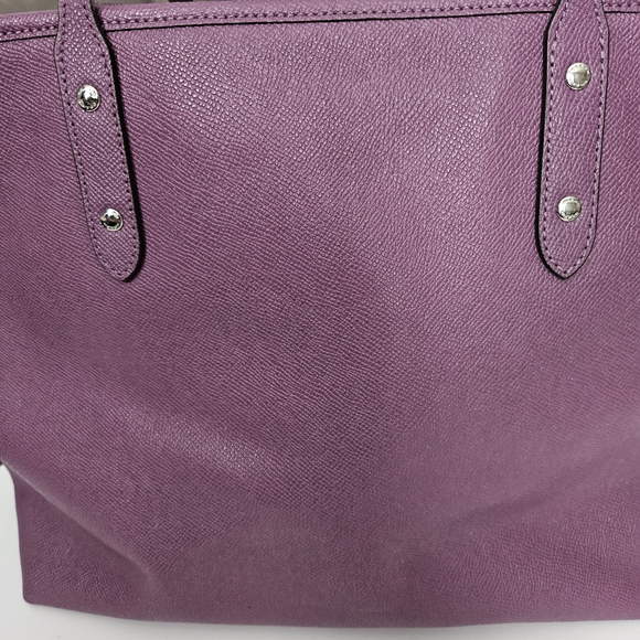 Coach Leather Tote Silver Mauve - Picture 8 of 15